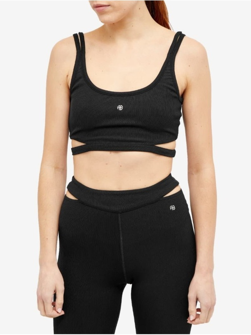 Anine Bing Cut-Out Bra in Black Size Small-Medium MSRP $85